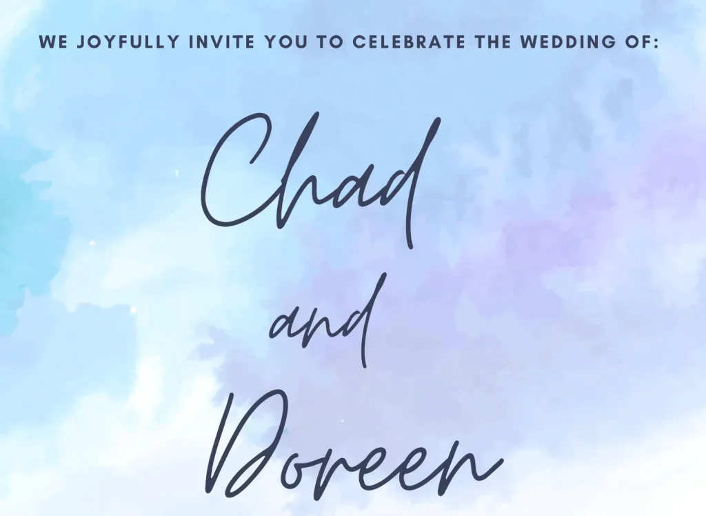 chad and doreen gerber wedding invitation featrure image