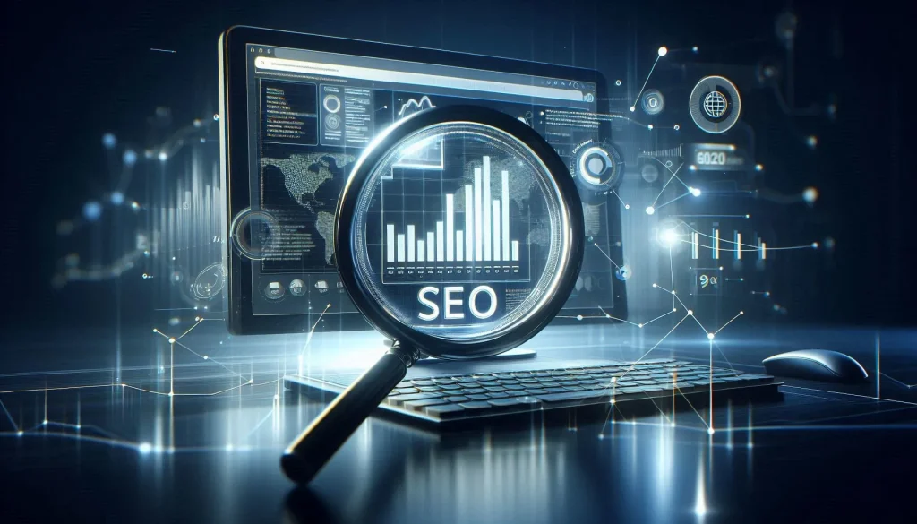 a computer screen focused on seo keyword research 80